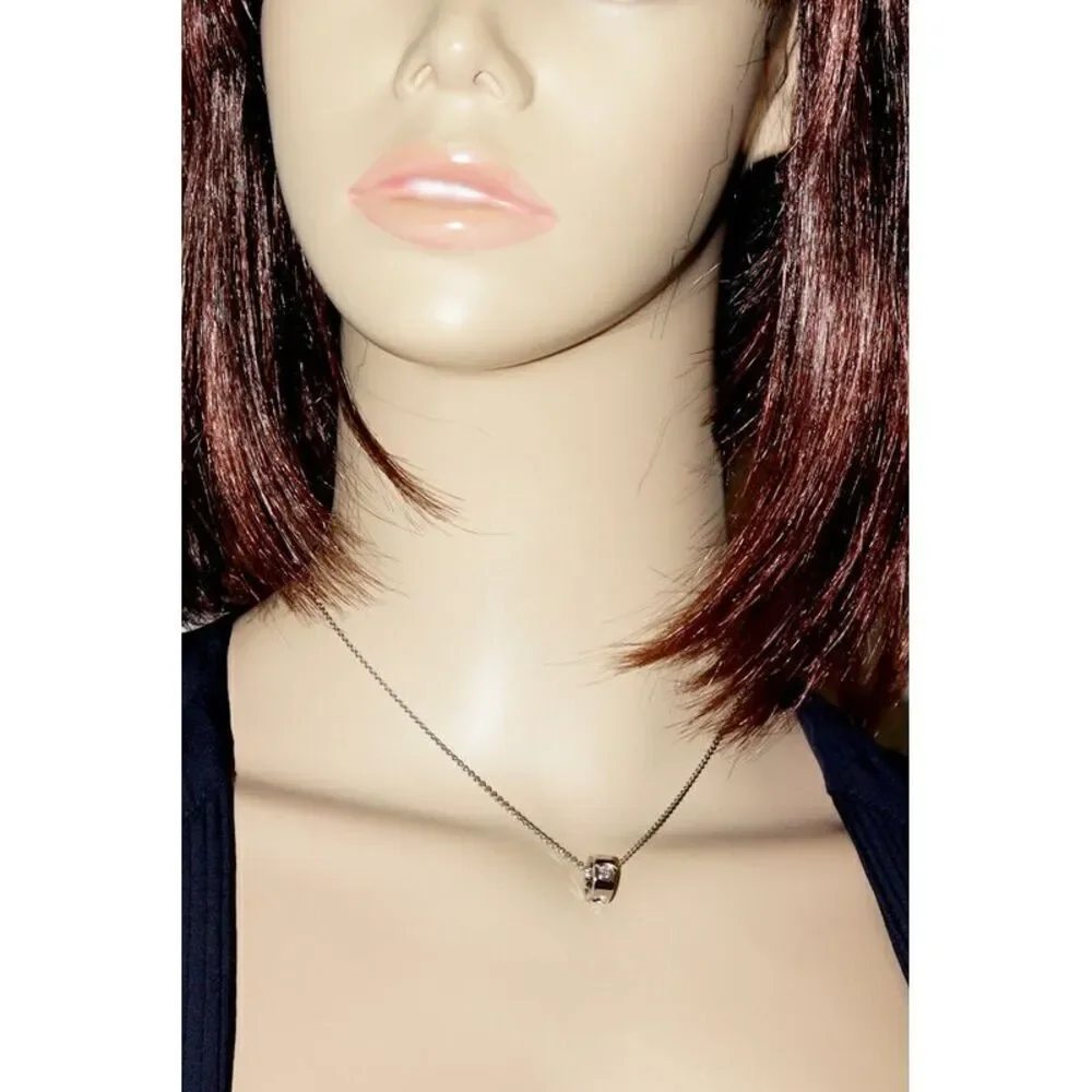 Louis Vuitton 18K White Gold Empreinte Pendant Necklace Q93231